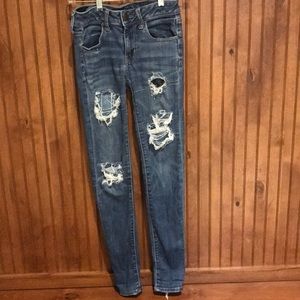 AE Destroyed Super Super Stretch X Jeans